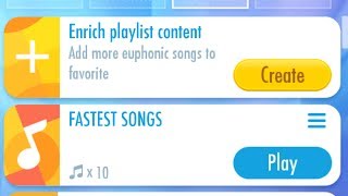 NEW UPDATE Piano Tiles 2 Playlist quotFASTEST SONGSquot [upl. by Rice]