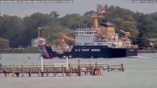 USCGC Sequoia passing Algonac Marine City amp Arriving at Its new home in Port Huron [upl. by Kcinomod977]