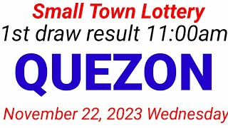 STL  QUEZON November 22 2023 1ST DRAW RESULT [upl. by Tinaret]