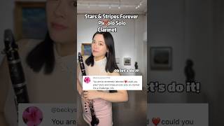 Stars amp Stripes Forever Piccolo Solo on Clarinet😱 Challenge accepted✅ clarinet piccolo flute [upl. by Towroy]