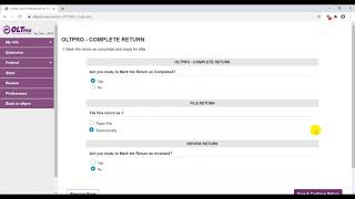 OLTPro Professional Tax Software Complete and Efile Tax Return Interview [upl. by Flan]