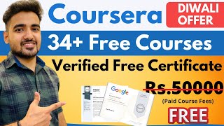 34 Free Certification Coursera Courses  Online Courses by META GOOGLEIBM 🔥 Limited Time [upl. by Acissey]