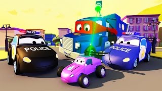 CARL the SUPER TRUCK is the POLICE TRUCKS in CAR CITY  TRUCKS CARTOON for KIDS [upl. by Way]