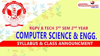 Syllabus Computer Science Engineering CSE RGPV BTech 3rd Sem 2nd Year  CSE Syllabus [upl. by Obelia]