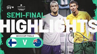 Highlights Otto Virtanen FIN v Alexei Popyrin AUS  Davis Cup Finals 2023 [upl. by Enitsej]