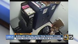 Burglars crack safes at Phoenixarea businesses [upl. by Onid]