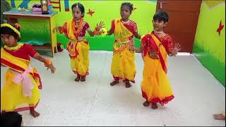 Rabindra Jayanti dance by Senior KG students at KIDZEE FARAKKA [upl. by Prasad827]