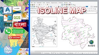 ISOLINE MAP IN ARCGIS SPLINE IN ARCGIS  SPLINE INTERPOLATION [upl. by Chatav358]