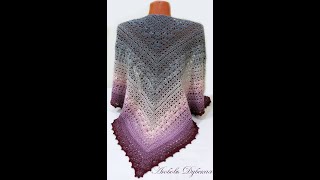 ВЯЗАНИЕ  ШАЛЬ КРЮЧКОМ  МАСТЕР КЛАСС ч1 Crochet shawl Master class part 1 [upl. by Yaffit]