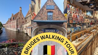 Walking Tour in Bruges Belgium 🇧🇪 [upl. by Hnim]