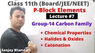 P Block Elements 7  Group14 Carbon Family  Chemical Properties Halides amp Oxides  Catenation [upl. by Luce]