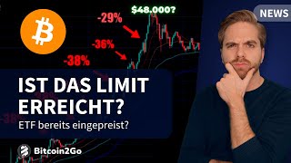 BITCOIN AM LIMIT  ETF eingepreist Korrektur Gefahr das ORDI Problem und Altcoin Zyklus am quotEndequot [upl. by Llovera]