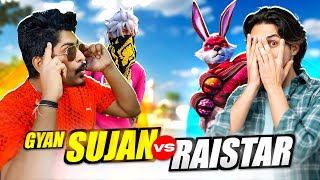 Raistar Vs GyanSujan 1 Shot 1 Kill Challenge again  Face Reveal  Free Fire Max [upl. by Arvad108]