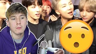 Guys BTS Singing DNA Without Autotune REAL VOICE 방탄소년단 AMAs 2017 REACTION [upl. by Ynnot]