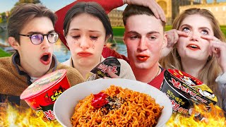 Cambridge Students try Korean Fire Noodles [upl. by Foley398]