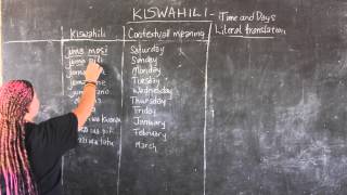 Video 12  GO presents BEST Swahili Tutorial  TIME amp DAYS live from Tanzania [upl. by Donahoe]