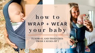 How to Wrap and Wear Your Baby Solly Baby Wrap Tutorial [upl. by Charles]