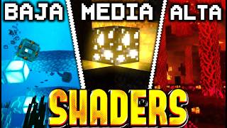 MEJORES SHADERS para minecraft bedrock 121☢️PE de Gama Alta a Baja [upl. by Gladdie744]