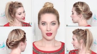 Coiffures pour tous les jours ✿ Chignon cheveux mi long simples et rapides [upl. by Kcirddes]