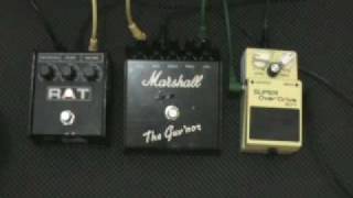 Proco RAT Vs Marshall quotThe GuvNorquot Vs Boss SD1 quotClay Jones Modquot [upl. by Ataynek]