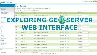 GeoServer Tutorial 2  Exploring GeoServer Web Interface [upl. by Hctim]