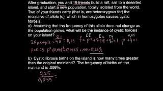 Population genetics  Founder effect problem solution [upl. by Olga]