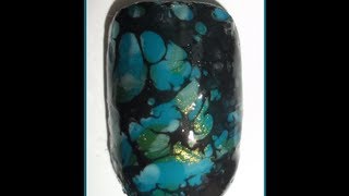 TUTORIAL NAIL ART  Unhas pedra de mármore marble stone nails [upl. by Barbaresi394]