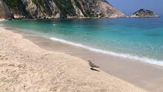 Petani beach kefalonia july 2021petanibeach lixouri [upl. by Nairred]