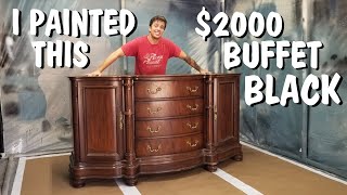 Expensive Bernhardt Buffet Makeover with Paint [upl. by Konstantine696]