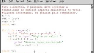 Algoritmo em Python utilizando vetor [upl. by Nnaylime]