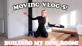 MOVING VLOG 5 Starting to build my NEW ROOM [upl. by Hedy855]