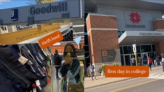 My first day in Fanshawe College Canada Vlog Thrift haul lifewithnis firstdayofcollege [upl. by Greeley594]