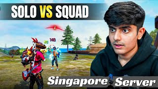 Indian Player In Singapore Server 😱  Solo Vs Squad  India Player Rock Singapore Player Shock 🫨 [upl. by Radek]