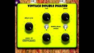 Vintage Double Phaser VST Demo by Softrave  guitar VST pedal with vintage warm sound [upl. by Etnad]