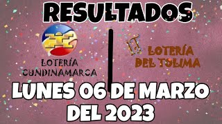 RESULTADO LOTERÍA DE CUNDINAMARCA LOTERÍA DEL TOLIMA DEL LUNES 06 DE MARZO DEL 2023 [upl. by Lipscomb668]