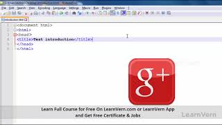How to Write HTML Code in Notepad   Video Tutorial in Hindi  LearnVern [upl. by Lauri]
