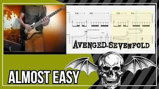 Avenged Sevenfold  Almost Easy Guitar Cover With Tab Drop D [upl. by Hedwig]