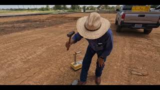 Foundation Compaction Test Density and Moisture with NUCLEAR Test Gauge [upl. by Lowery862]