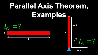 Parallel Axis Theorem Moment of Inertia Examples  Physics [upl. by Sirromal]