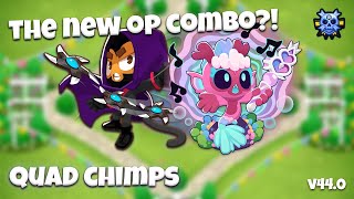 The NEW OP STRAT Quad CHIMPS Guide  Bloons TD 6 Version 441 [upl. by Weinman282]