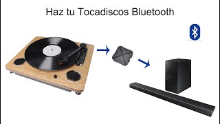 Como Conectar Tocadiscos con Bocinas Bluetooth [upl. by Najed]