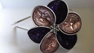 DIY Coffee pod Commentfaire un serre tête avec une grande fleur [upl. by Treblig]