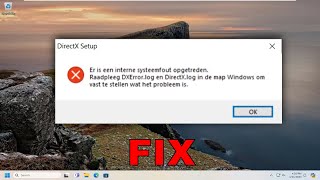 Fix DirectX Setup Error An Internal System Error Occurred in Windows 1011 Tutorial [upl. by Neala]