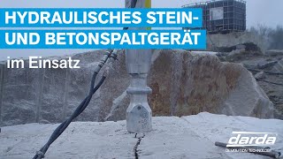 DARDA  HYDRAULISCHES STEIN UND BETONSTPALTGERÄT im Einsatz [upl. by Intyre]