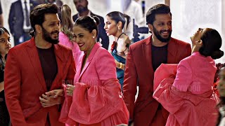 Riteish Deshmukh with Wife Genelia  Cuteness Overloaded  Jio World Plaza Launch [upl. by Merrie]