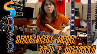 Diferencias entre un bajo y una guitarra  tutorial de bajo eléctrico [upl. by Webster]