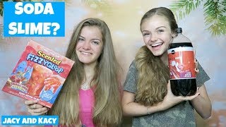 Making Soda Slime  DIY Soda Slime vs Slime Kit Challenge  Jacy and Kacy [upl. by Aerb]