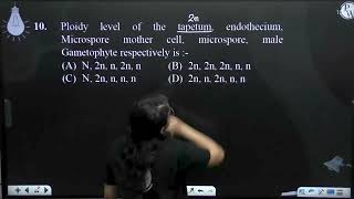 Ploidy level of the tapetum endothecium Microspore mother cell microspore male Gametophyte r [upl. by Flowers]