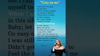 Easy on me lyrics  Adele easyonme lyrics adele trending [upl. by Elkraps241]