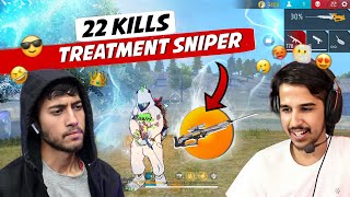 Amit Bhai Challenged Me with Treatment Sniper Solo Vs Squad  Free Fire Max [upl. by Enyad461]